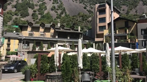 Andorra, A house with trees in the background Video stock 132964852