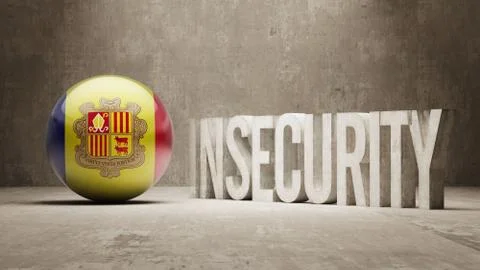 Andorra. Insecurity Concept. Stock Illustration