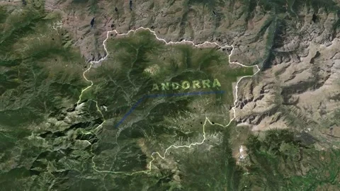 Andorra Map Animation Stock Footage 273236877