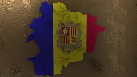 Andorra Map Stock Footage 277922621