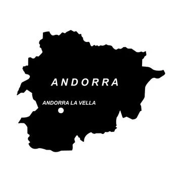 Andorra map icon design Stock Illustration