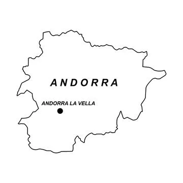 Andorra map icon design Stock Illustration