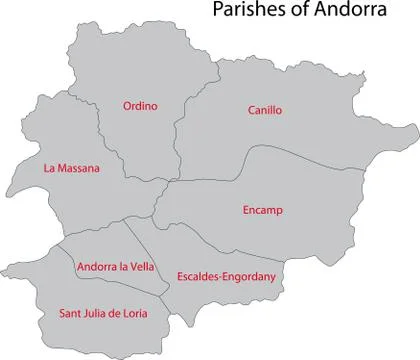 Andorra map Stock Illustration