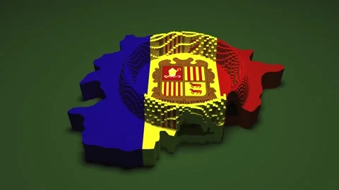 Andorra Map - Ripple Effect Stock-Footage 330547874