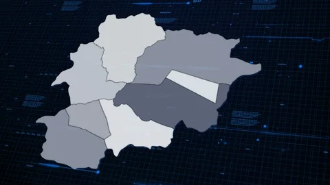 Andorra network map Stock Footage 87976701