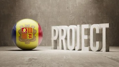 Andorra. Project Concept. Stock Illustration