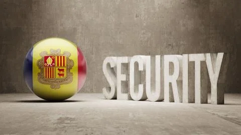 Andorra. Security Concept. Stock Illustration