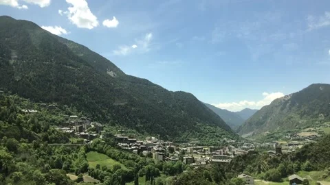 Andorra, A sign on the side of a mountain Stock Footage 132965876