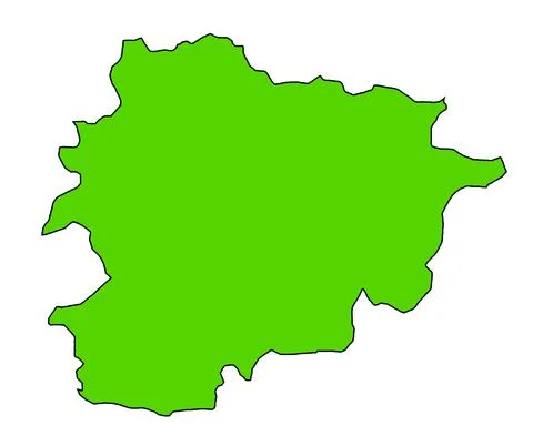 Andorra Silhouette Map Stock Illustration