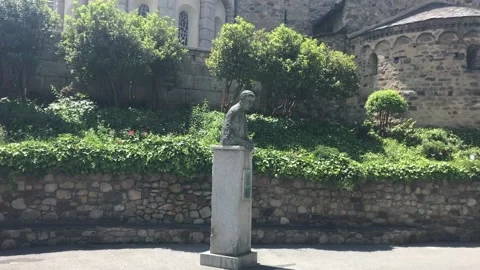 Andorra, A statue in front of a building Stock Footage 132966168