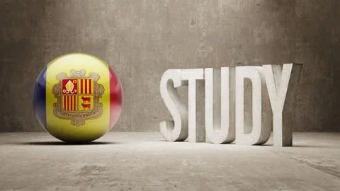 Andorra. Study Concept. Stock Illustration