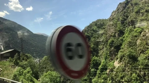 Andorra, A tree with a mountain in the background Video stock 132962202