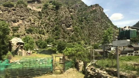 Andorra, A tree with a mountain in the background Stock Footage 132965289