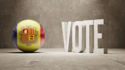 Andorra. Vote Concept. Stock Illustration