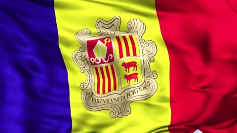 Andorra Waving Flag Background Stock Footage 204134172