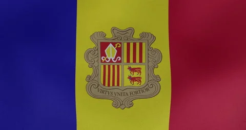 Andorra Waving Flag Loopable 스톡 동영상 156041878
