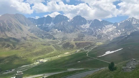 Andorran peaks panoramic shot Stock-Footage 280080717