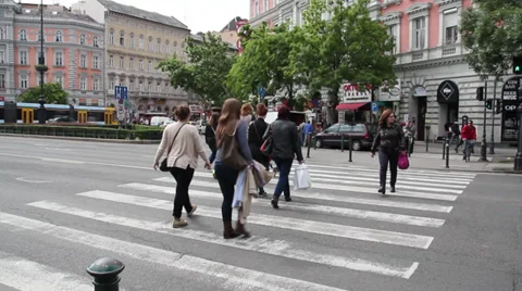 ANDRASSI PEOPLE BUDAPEST 02 Stock Footage 39210772