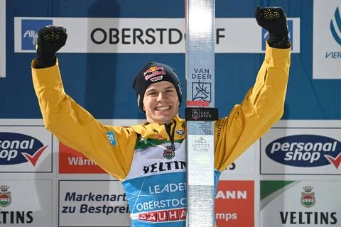  Andreas WELLINGER (GER), winner,Sieger, Jubel,Freude,Begeisterung, Sieger... Stock Photos