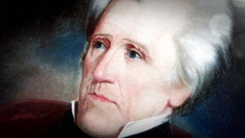 Andrew Jackson: 3 Dynamic Moves in 3D Space, With Dramatic Lighting Stock Footage 205466101