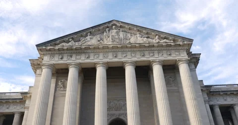 Andrew Mellon building in Washington DC tilt down Stock Footage 59742562