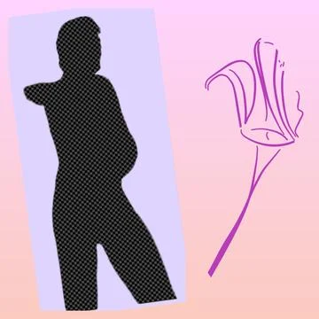 Androgynous silhouette 库存插图