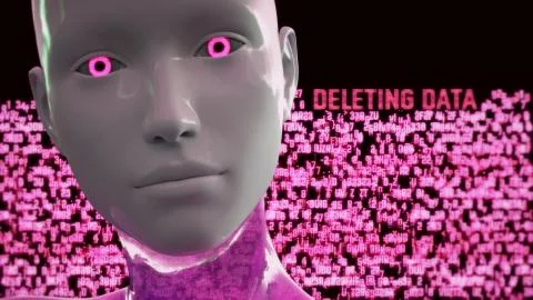 Android Artificial Intelligence Hacking Data 스톡 일러스트