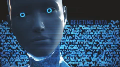 Android Artificial Intelligence Hacking Data Illustrazione stock