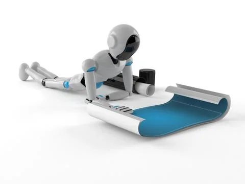 Android with blueprint Stockillustratie