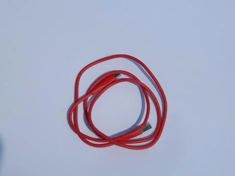 ANDROID CHARGING DATA CABLE WITH A WHITE BACKGROUND Foto stock