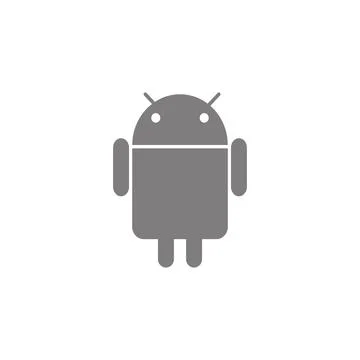 Android classic emblem icon Simple web black icon, can be used as web element Stock Illustration