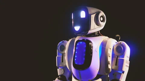 An android clicks on different places. Stock Footage 88436862