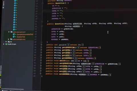 Android developing in Java language Stock Photos