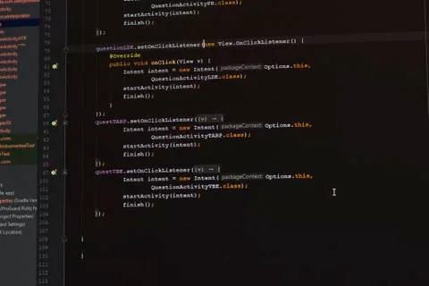 Android developing in java language 库存照片