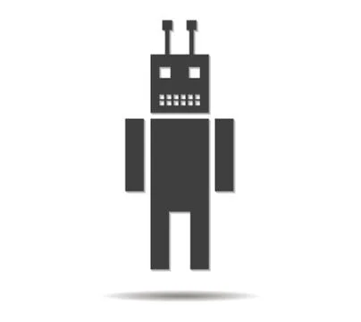 Android double shadow icon vector イラスト素材