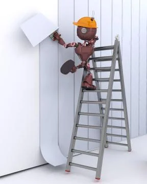 Android hanging wallpaper Stock Illustration