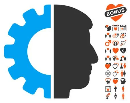 Android Head Icon With Bonus Stock Illustration