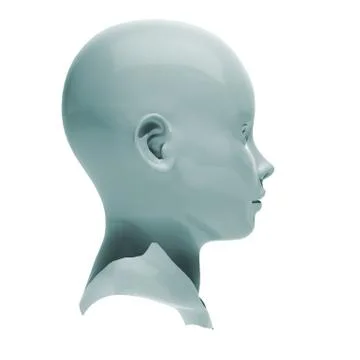 Android head isolated Stock Illustration