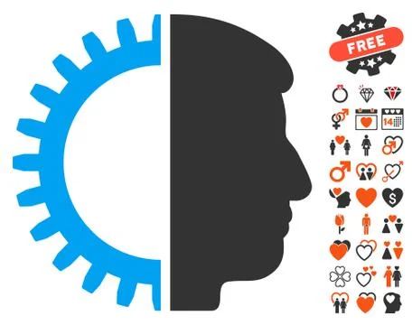Android Head Pictograph With Bonus Stock Illustration