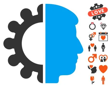 Android Head Pictograph With Bonus Stock Illustration