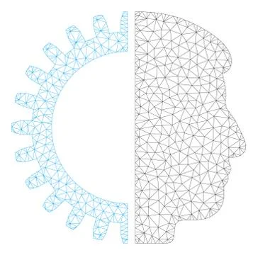 Android Head Polygonal Frame Vector Mesh Illustration Stock-Illustration