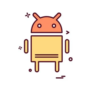 Android icon design vector Stock Illustration