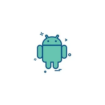 Android icon design vector Stock Illustration