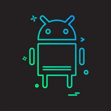 Android icon design vector Stock Illustration