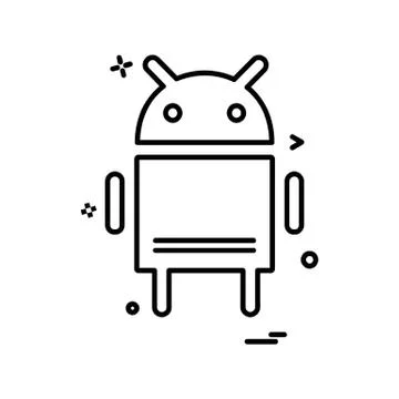 Android icon design vector Stock Illustration