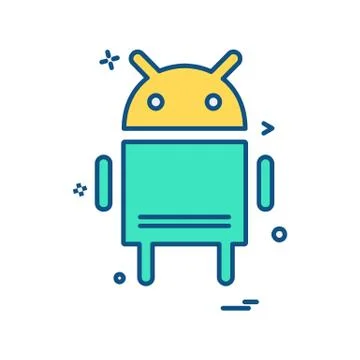 Android icon design vector Stock Illustration