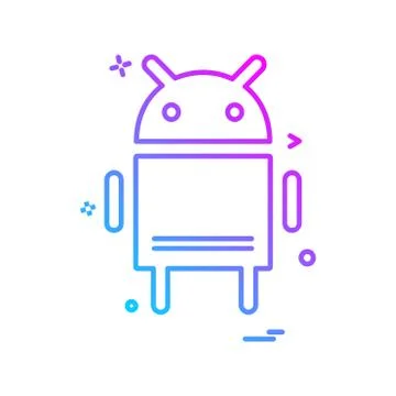 Android icon design vector Stock Illustration