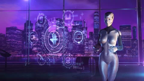 Android interfacing with a digital control surface. Stock Footage 278318513