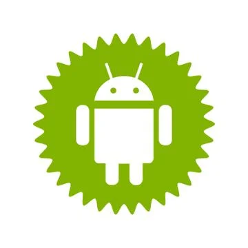 Android logo. Android the operating system for smart phones, tablet and mobil Stock Illustration