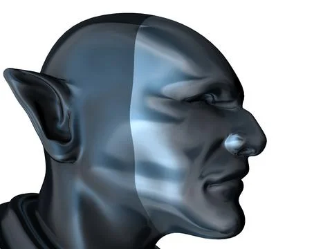 Android Looks Like Super Hero With A Pointed Ears Stockillustratie